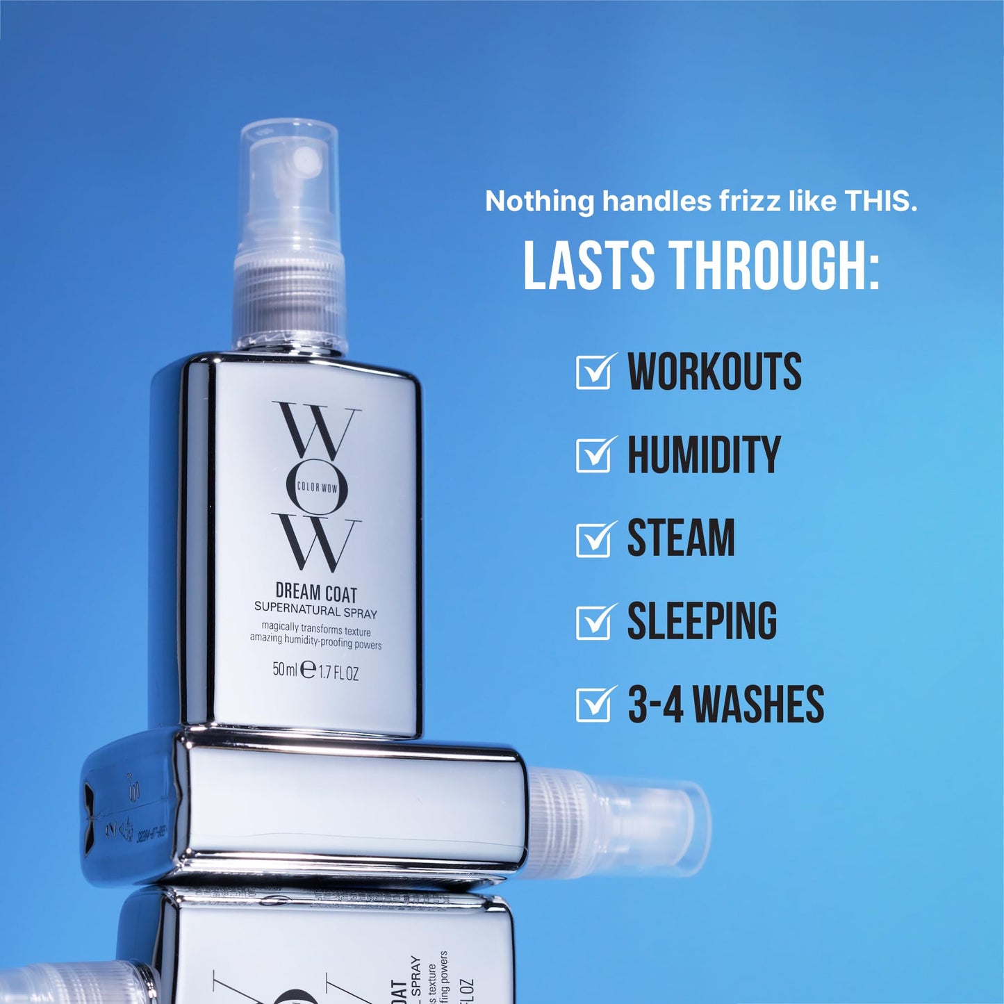 COLOR WOW Dream Coat Anti-Humidity Treatment Spray – Anti-Frizz Hair Smoothing Spray with Built-in Heat Protectant, Award-Winning Leave In Treatment for Glassy Smooth, Shiny Styles up to 3-4 Washes