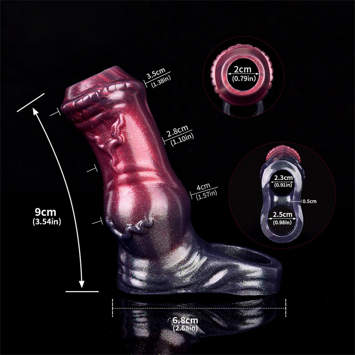 Knot Monster Penis Sleeve Silicone Cock Enlarger Sleeve with Penis Ring Adult Sex Toy, Realistic Penis Extender Enlarger Soft Penis Sheath Men Sex Tool