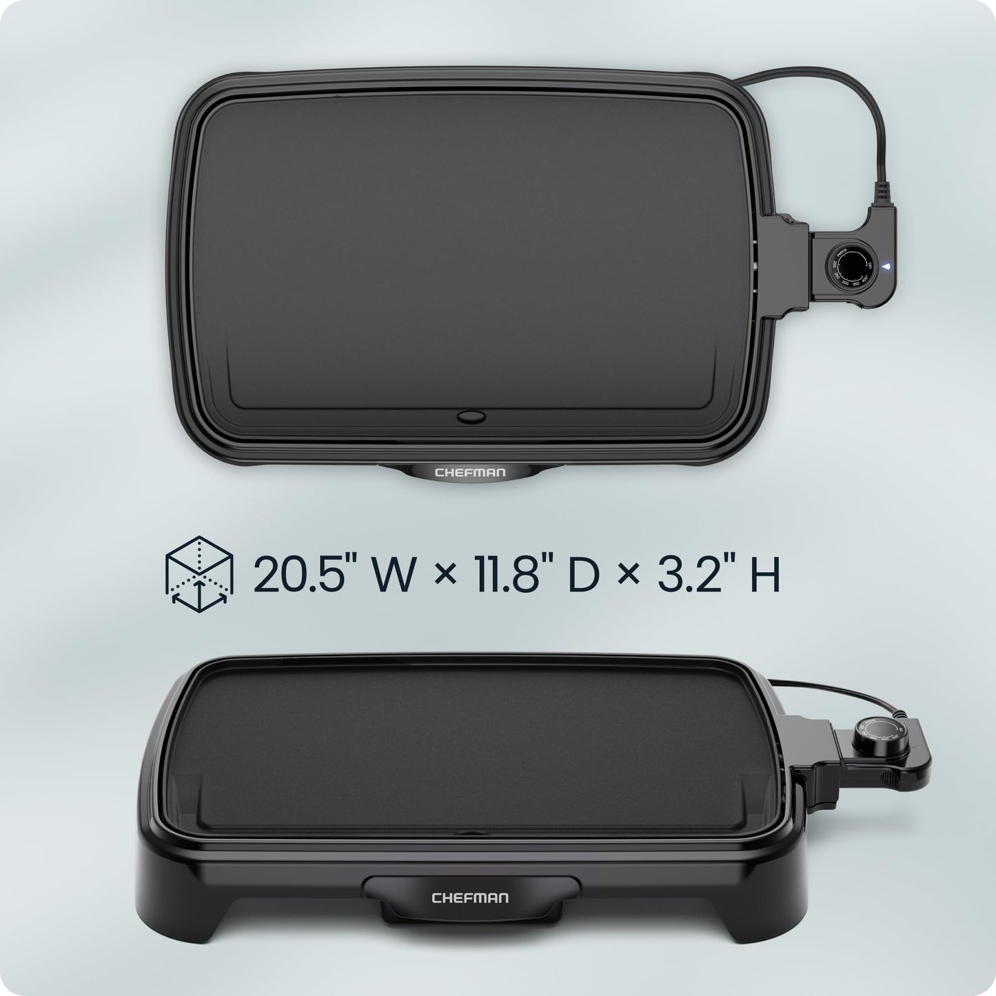 Chefman Electric Griddle, Flat Top Griddle with Temperature Control Pancake Griddle Electric Griddle Nonstick Extra Large Cooking Variation