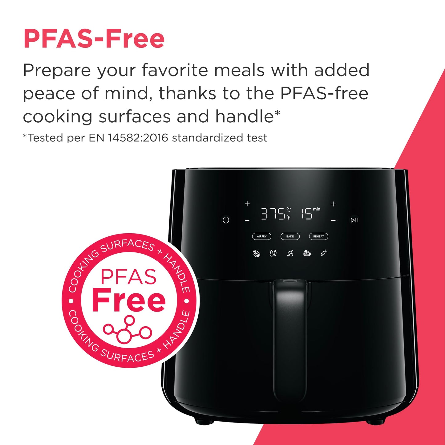 Frigidaire 1 Air Fryer 5/7 Preprogrammed Recipes, Black