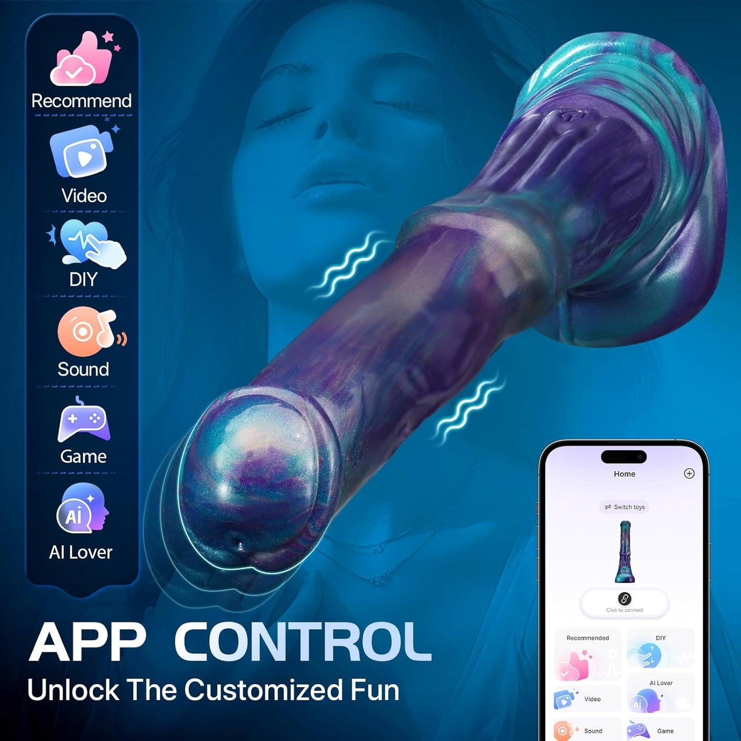 FYSHAVO 11.8in Creature Dildo with Thrusting and Remote Control