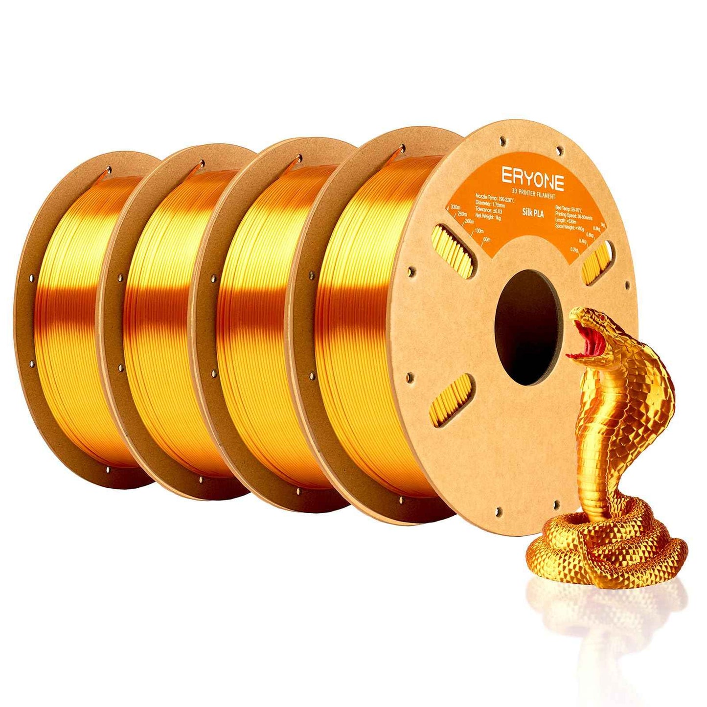 ERYONE Silk Color PLA Filament 3D Printer 1.75mm +/- 0.03mm, Filament PLA Cardboard Spool