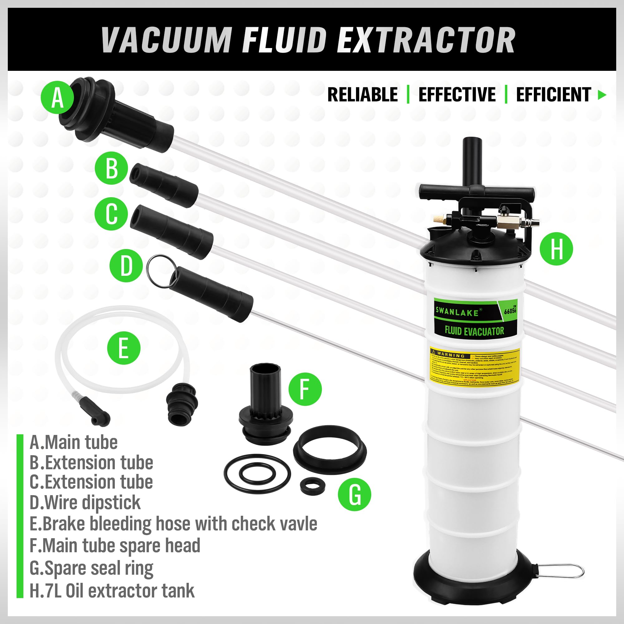 SWANLAKE GARDEN TOOLS Fluid Extractor, Extraction&Fill Pump,Fluid Syringe Pump Manual Suction Vacuum Fuel Car Transfer