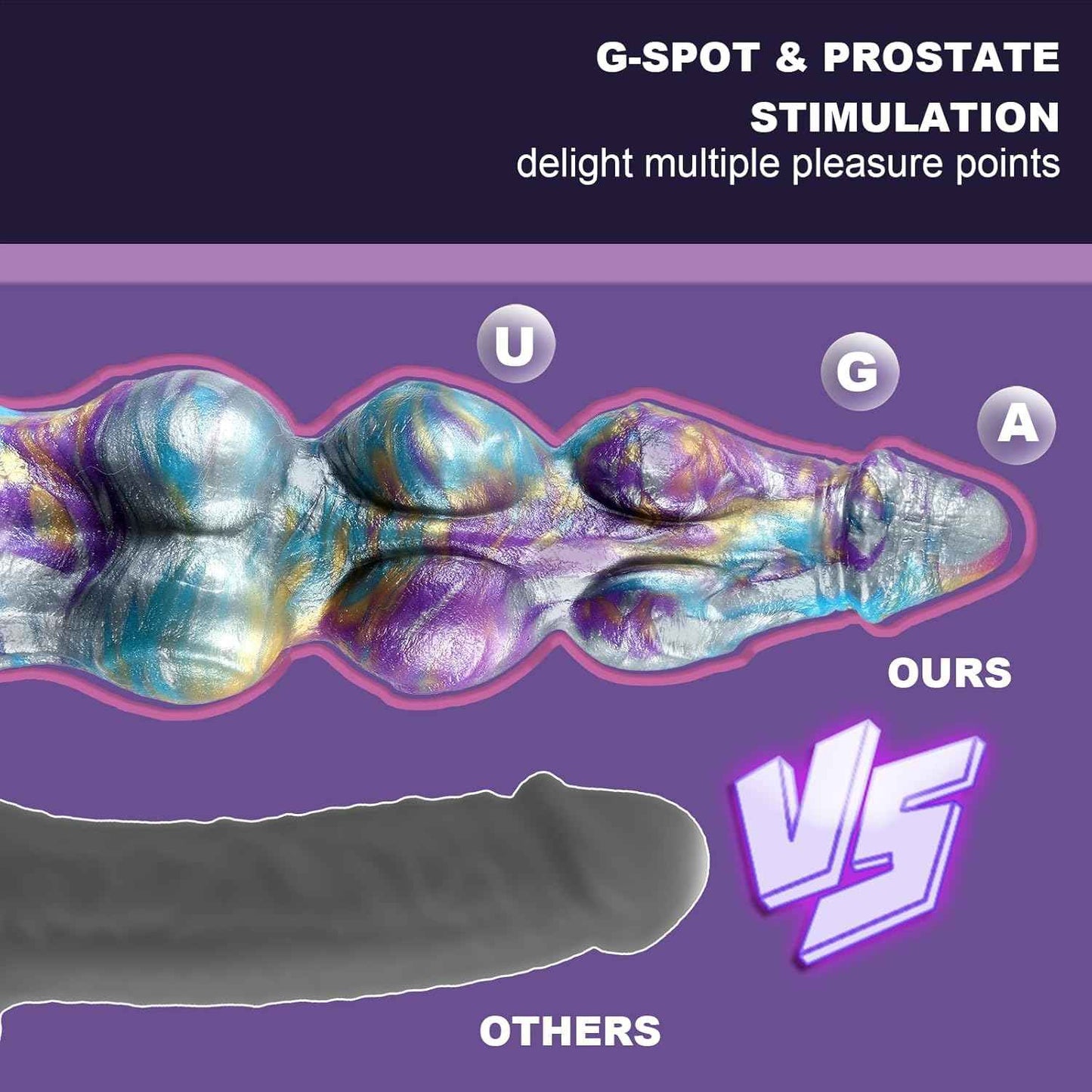 Fantasy Monster Knot Dildo Beginner with Suction Cup, 7.5in Soft Silicone Realistic Slim Small Anal Dildo with 3 Dog Knots, Dragon Horse Alien G-spot Dildos Penis Strap on Sex Toy for Men Women