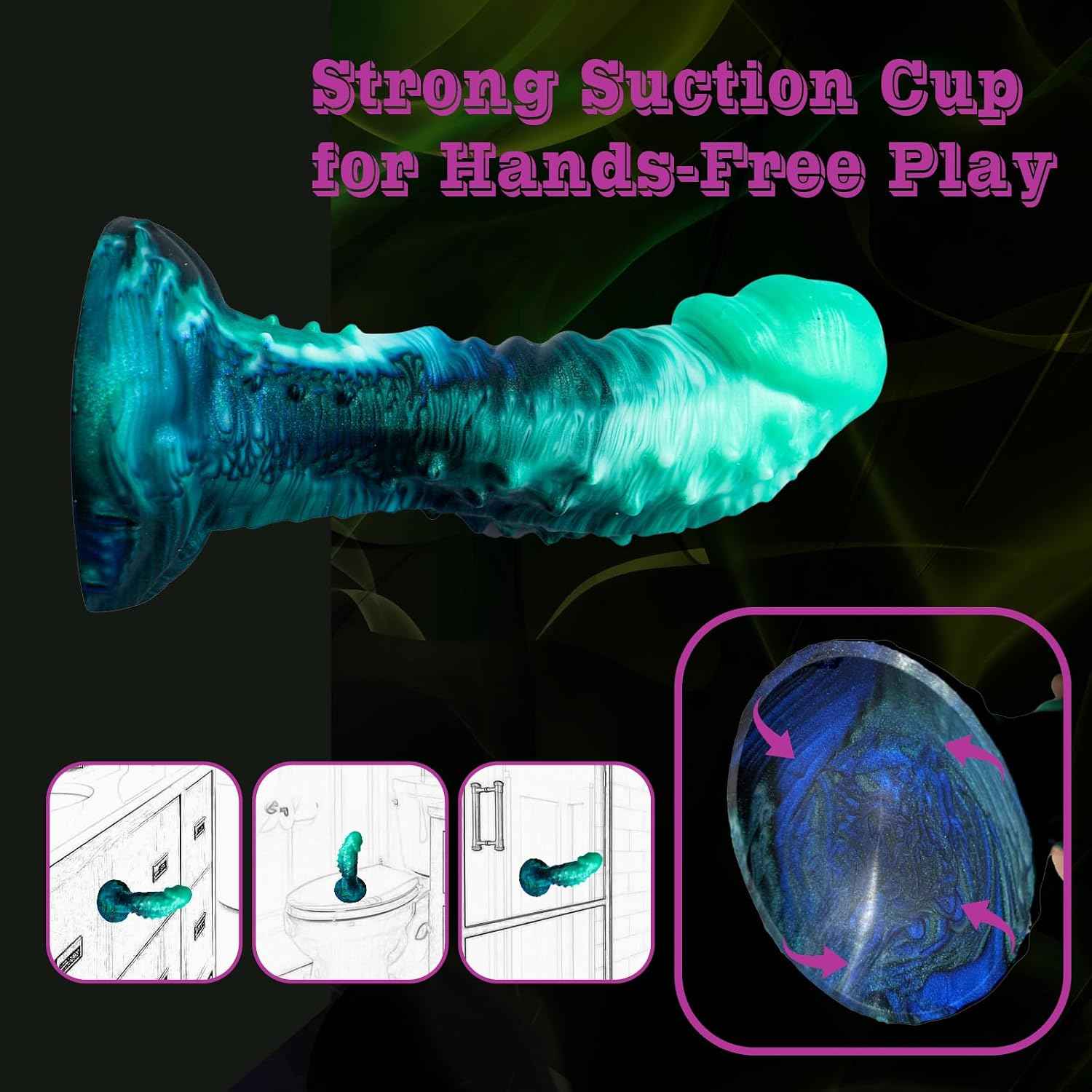 7.67 Inch Dragon Dildo - Monster Big Dildo for Women & Men, Fantasy Sex Toy with Suction Cup & Textured Shaft, Ultra-Realistic Silicone, G-Spot & Anal Play