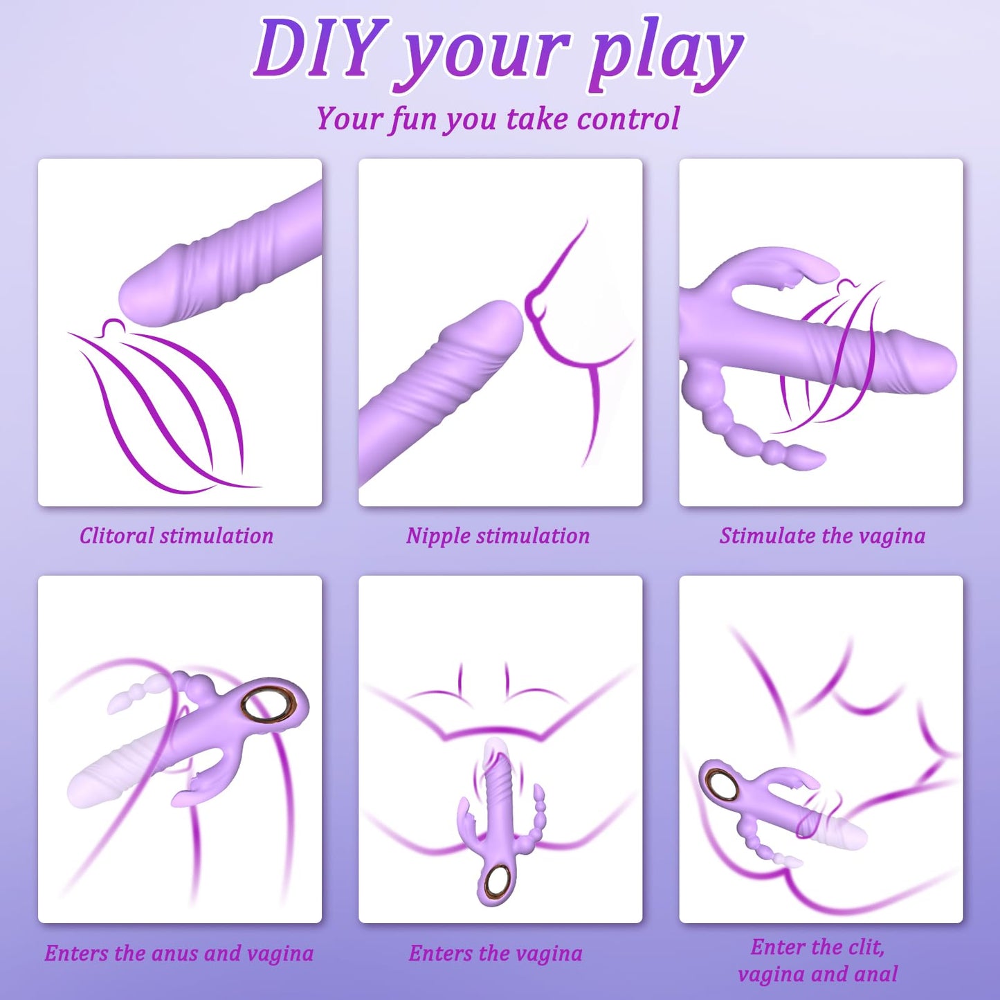 Thrusting Dildo Vibrator