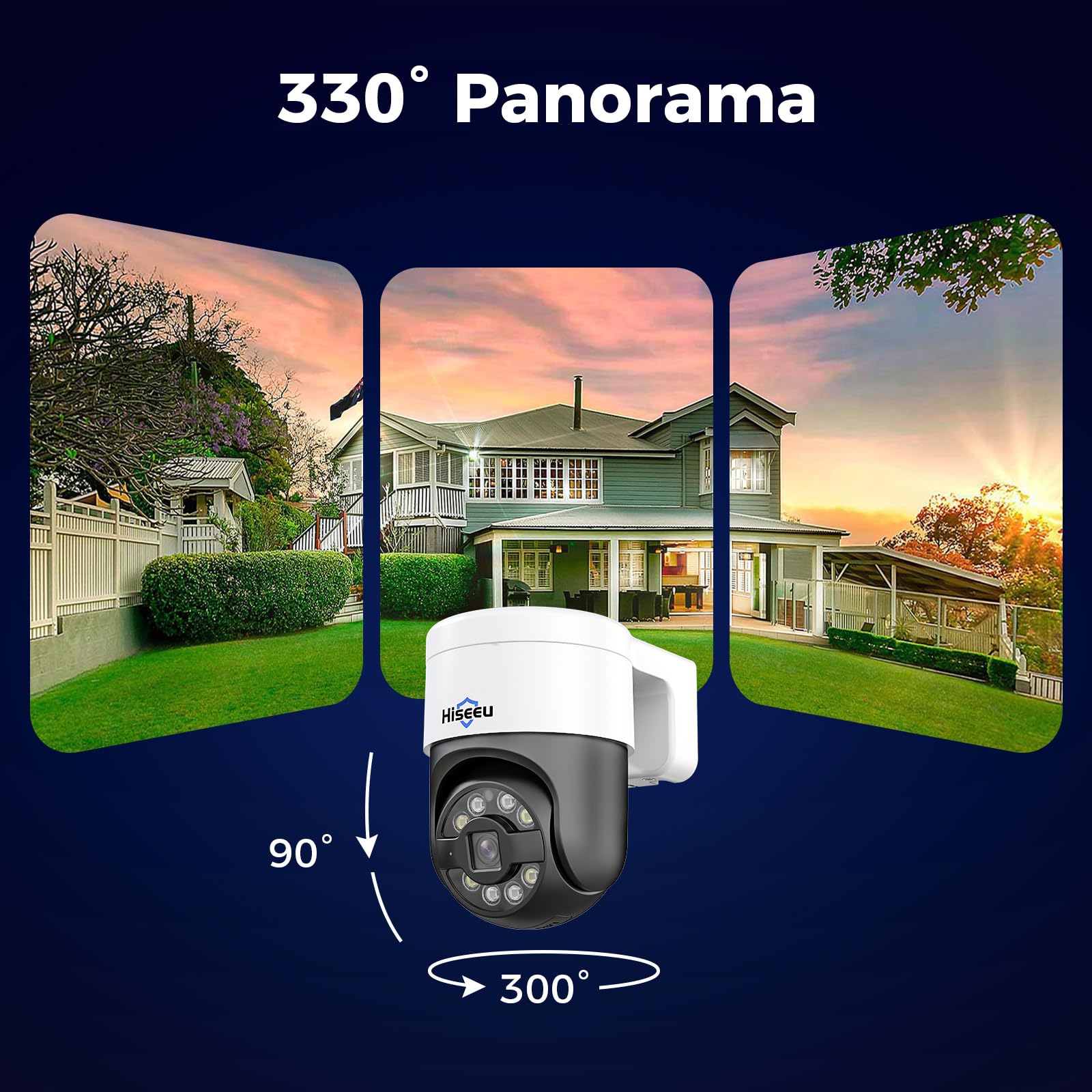 Hiseeu 4K PoE PTZ Security Camera System, 8MP CCTV Wired Security Camera System