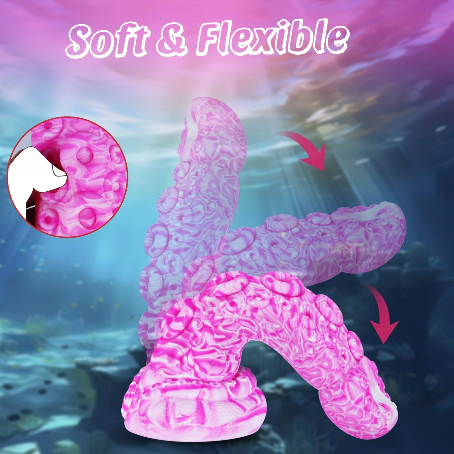 7" Beginner Small Monster Tentacle Dildo with Suction Cup,