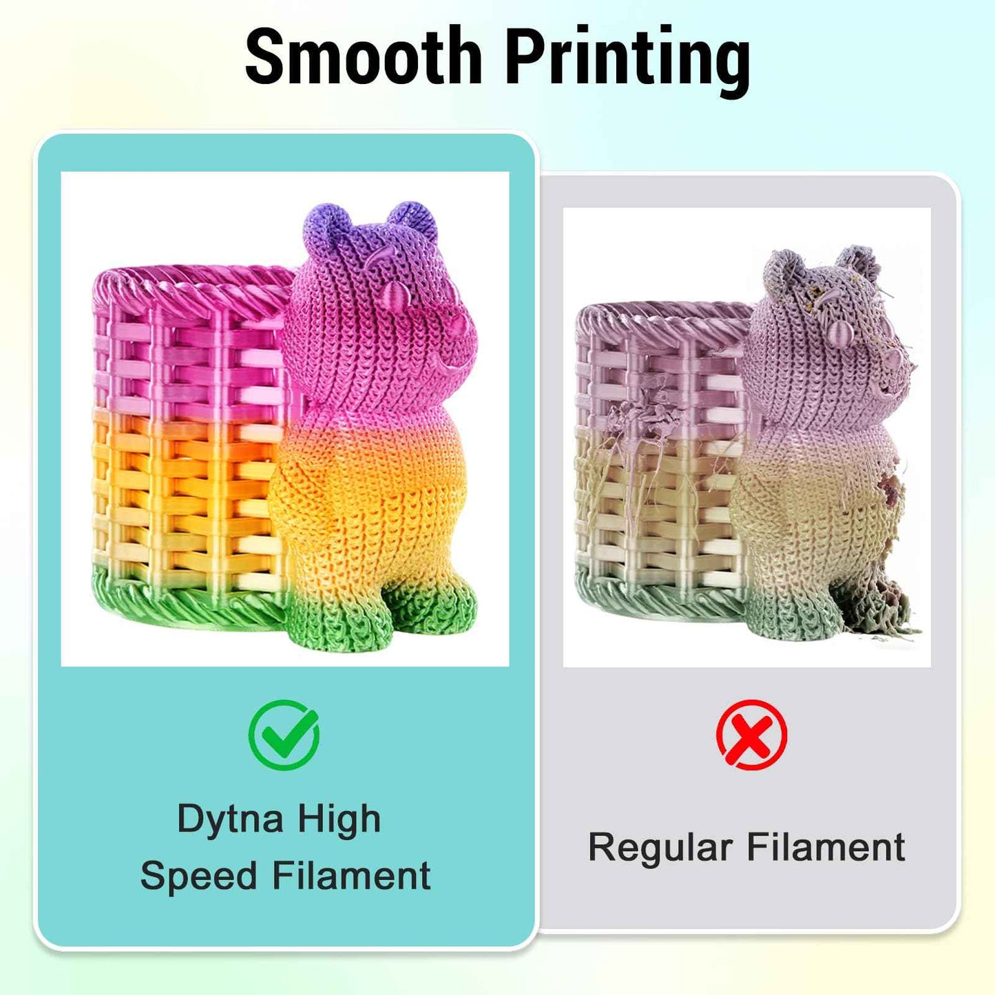 Dynta 3D Printer Filament, Silk PLA Bundle 6 Colors - High Gloss, Super Shiny & Smooth, Beginner-Friendly for Daily DIY, 250gX6 Spools (Gold/Silver/Red/Green/Blue/Purple)