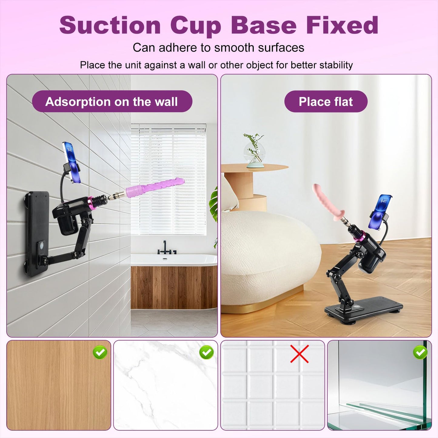 Jynkry Sex Machine Automatic Thrusting with 2 Small Dildos & Masturbator Cup - Adult Sex Toys for Men, Women, Couples