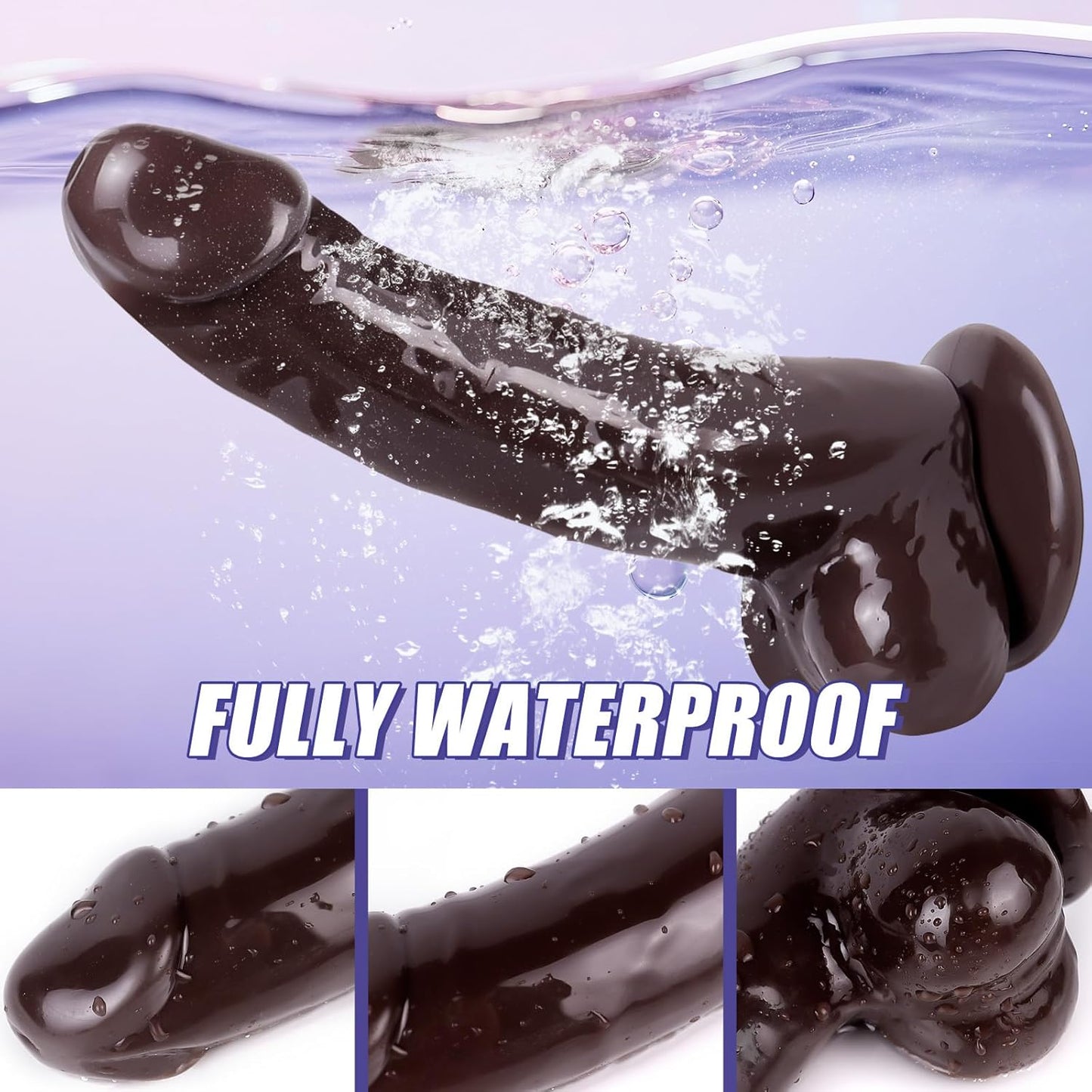 TAJIAWEY 11 Inch Realistic Dildo with Suction Cup Black