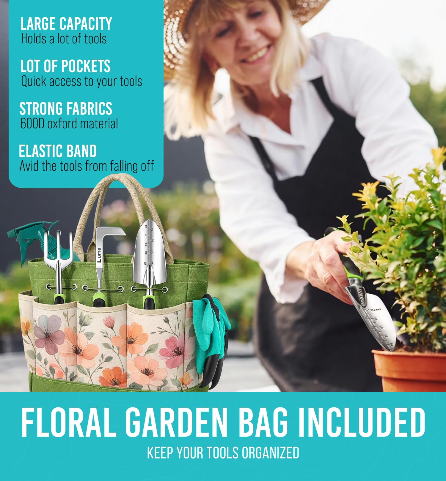 Heavy Duty Gardening Tools - Gardening Gifts for Women, Men, Mom, Dad - Durable, Ergonomic Garden Tools Set