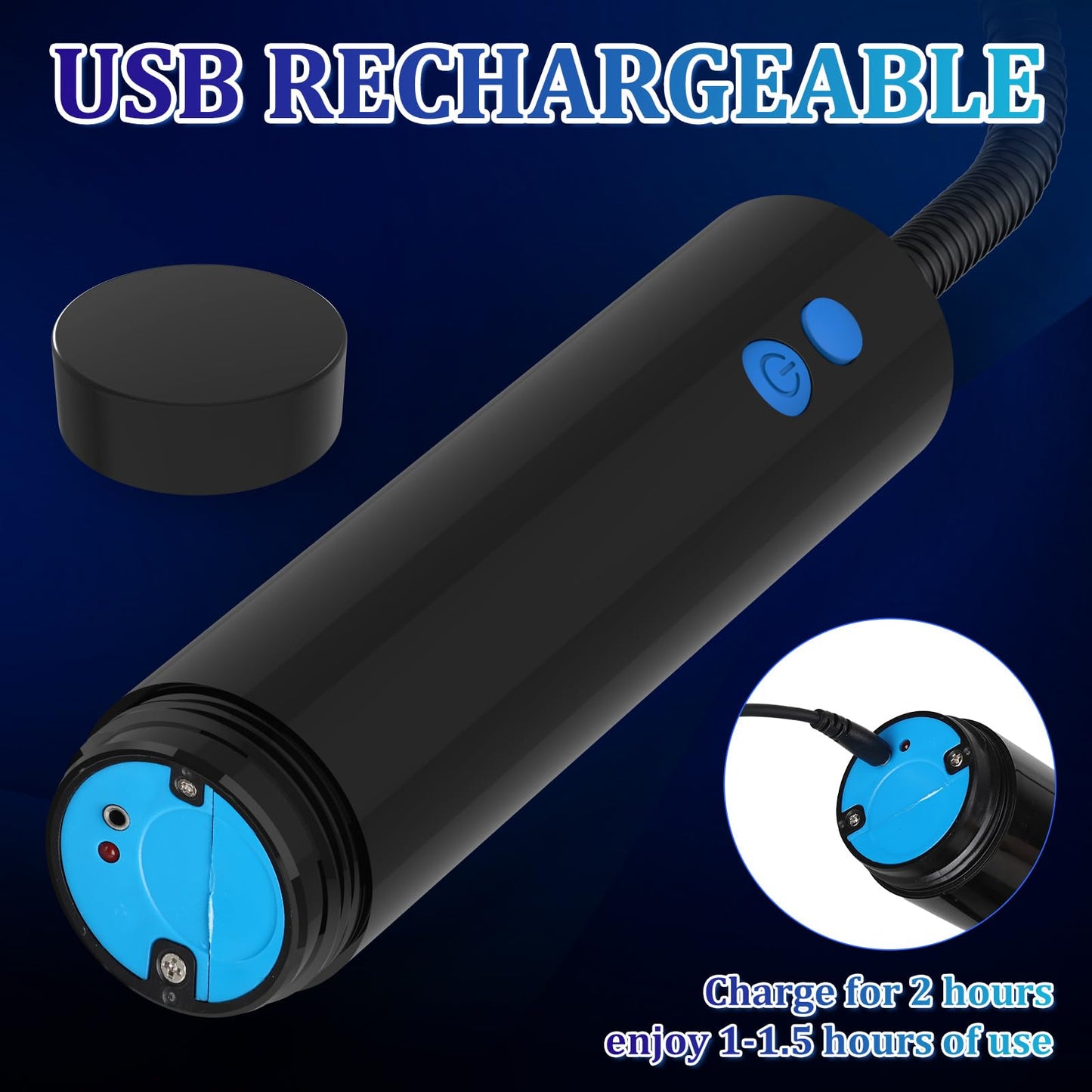 Automatic Penis Enlargement Pump for Men Erection with 3 Intensities, Male Adult Sex Toys Vacuum Sensuality Pump Penis Enlargers & Enhancer Device with a Vagina Pussy Stroker for Men Masturbation