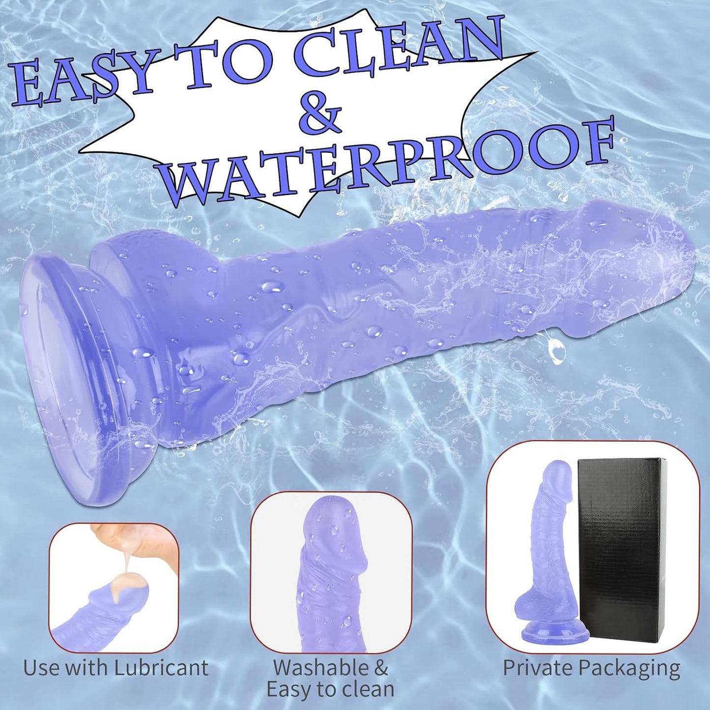 LYLUGHT 7 Inch Realistic Dildo Soft TPE Suction Cup