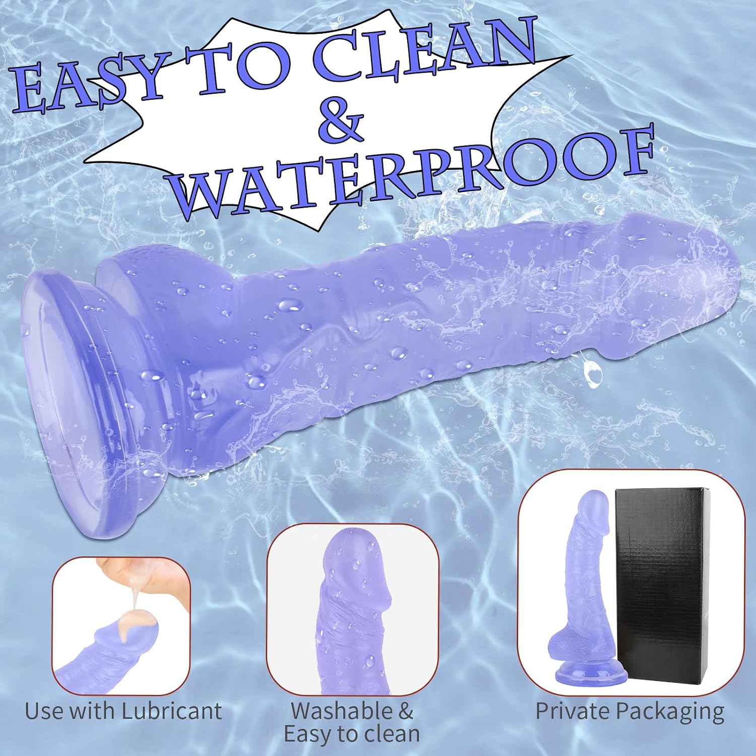 LYLUGHT 7 Inch Realistic Dildo Soft TPE Suction Cup