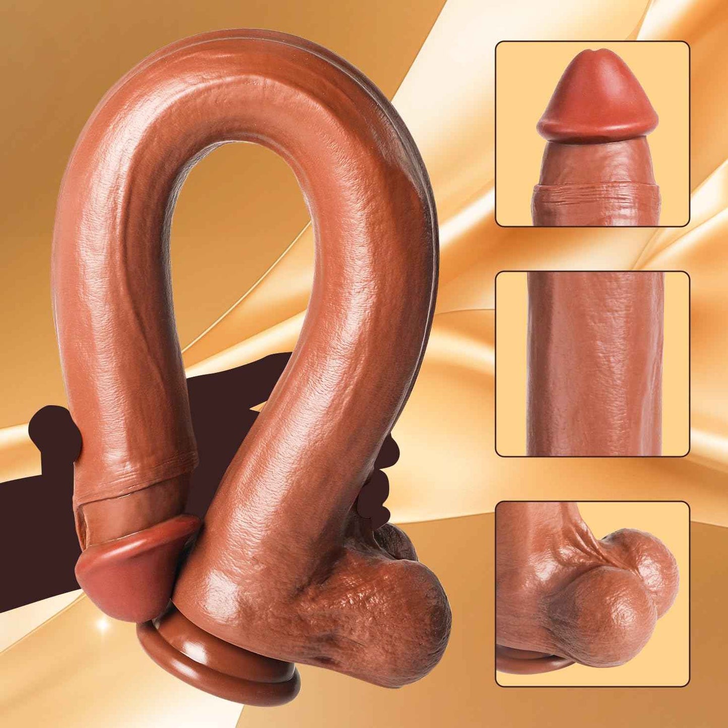 22.64 Inch Super Long Huge Giant Dildos for Deepest Sex,Realistic Big Thick Anal Dildo with Small Glans,Soft Flexible Strap on Dildo with Strong Suction Cup Large Dildo Sex Toy for Women Men Gay