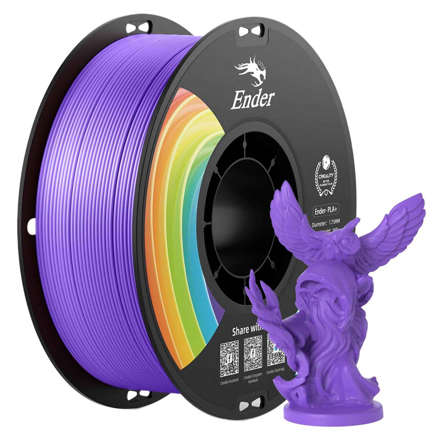 Creality 3D Printer Filament, PLA Plus Filament 1.75mm Apple Green
