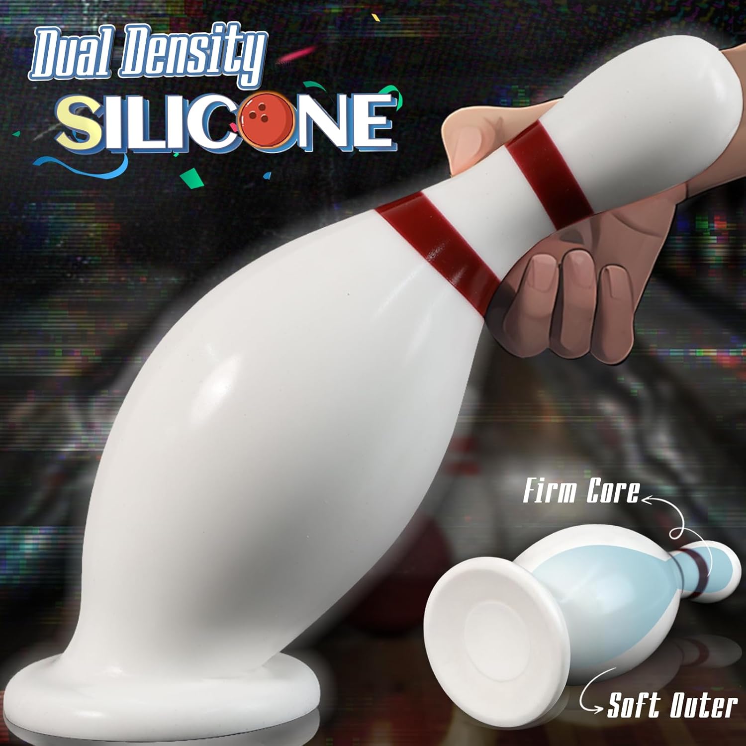 KISSAZ 13 Inch Dual Density Silicone Huge Anal Plug