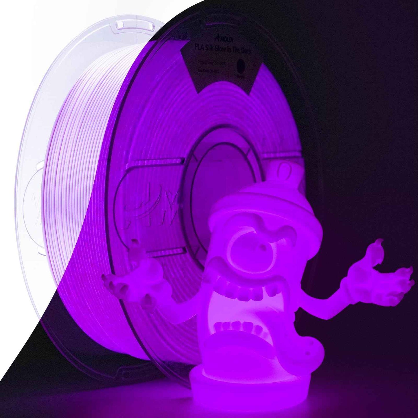 AMOLEN Glow in The Dark PLA Filament, 1.75mm PLA 3D Printer Filament