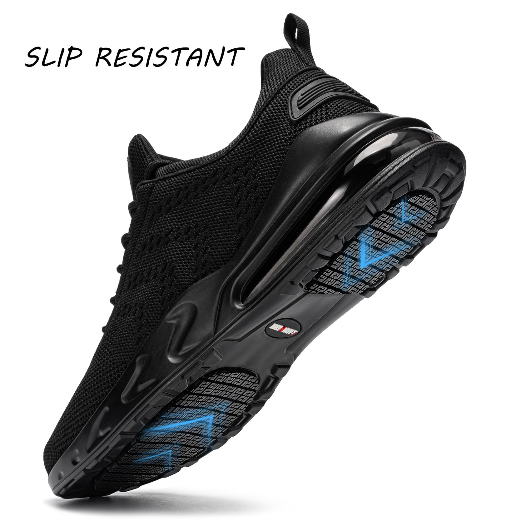 LARNMERN Men Non Slip Work Sneakers Water Resistant Food Service Zapatos Trabajo Antideslizantes Walking Shoes Waterproof Shoes Slip-on
