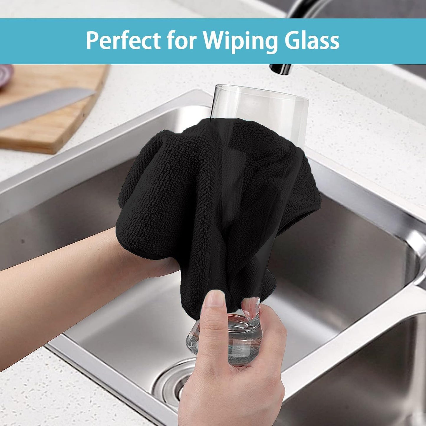 HOMEXCEL Microfiber Cleaning Cloth, Premium Microfiber Towels for Cars, Lint Free, Scratch-Free, Highly Absorbent, Reusable Cleaning Rags for Car, Household, Kitchen, Window