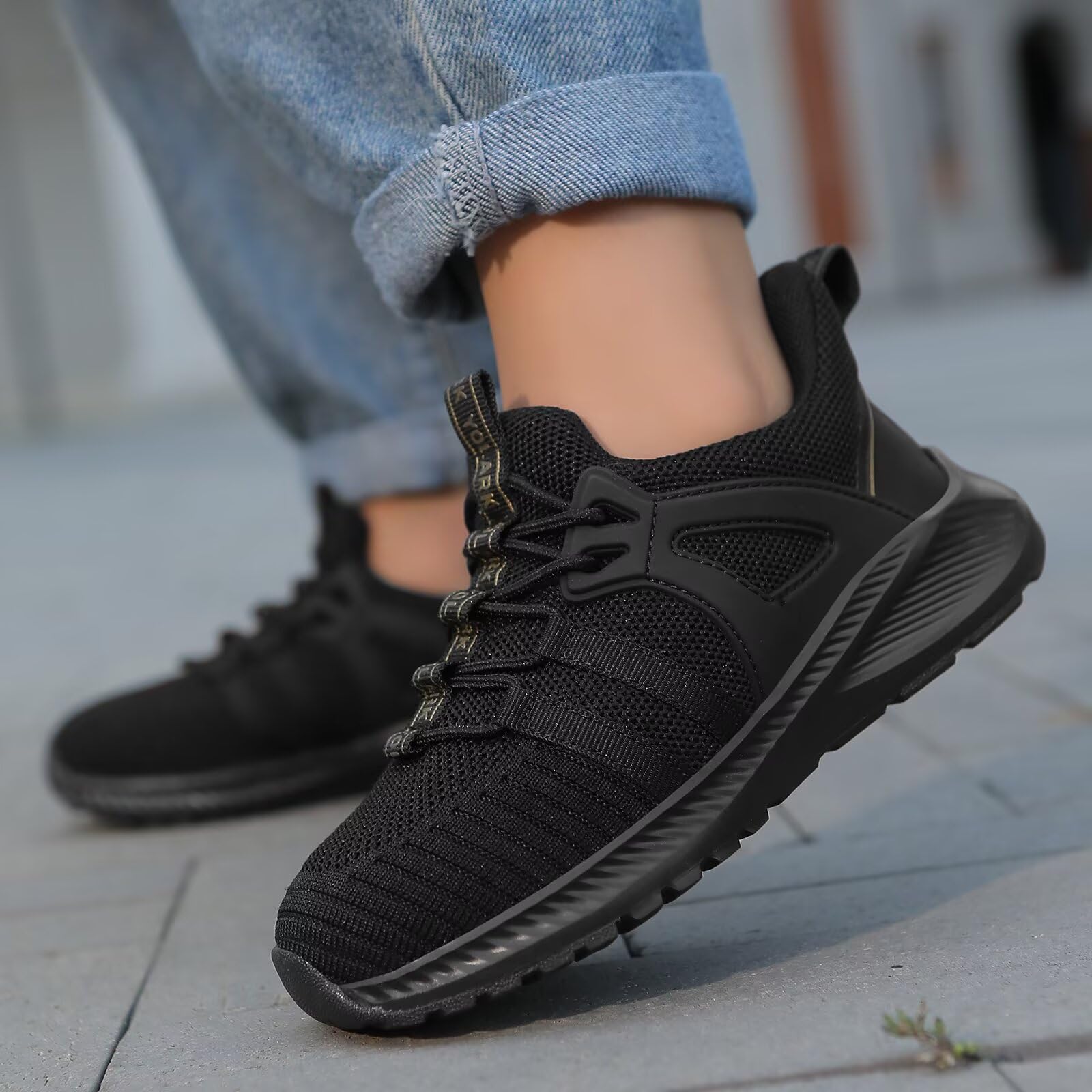 YOLARK Boys Girls Sneakers for Kids Non-Slip Tennis Shoes Fashion Lightweight Breathable Running Sport Athletic