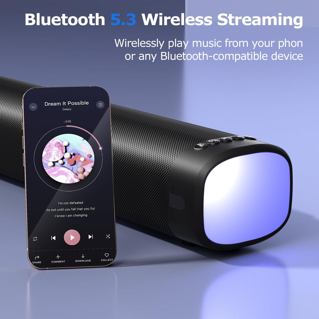 FHNFHN Sound bar for Smart TV,Detachable Soundbar