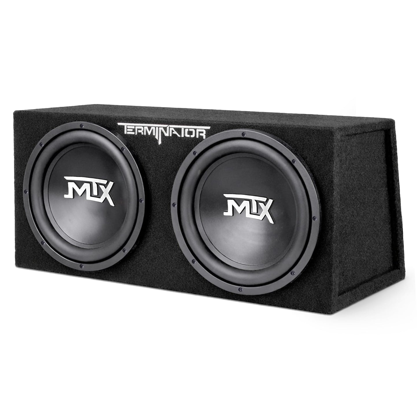 MTX 12-Inch 1200-Watt Car Audio Dual Loaded Subwoofer Box Enclosure with Venting System (2 Pack)