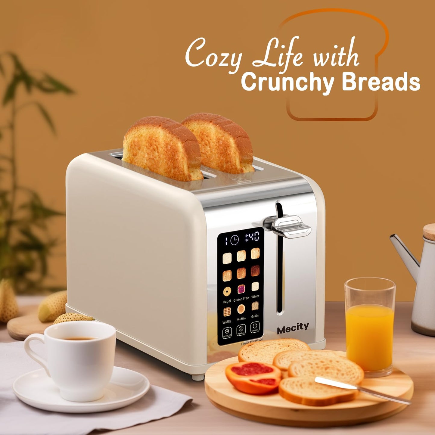 Mecity 2 Slice Toaster Touch Screen