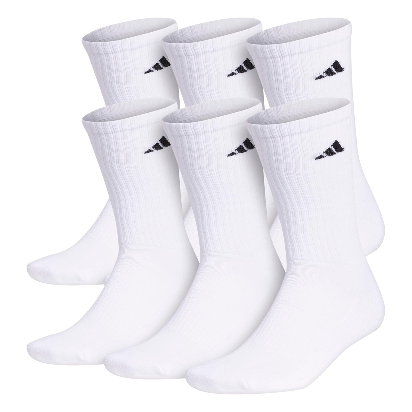 adidas Men's Athletic Cushioned Crew Socks (6 Pairs) Durable & Comfortable