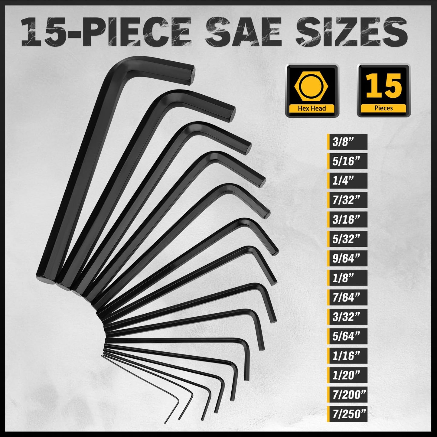 ELEAD Hex Key Allen Wrench Set, High-Visibility Size Markings