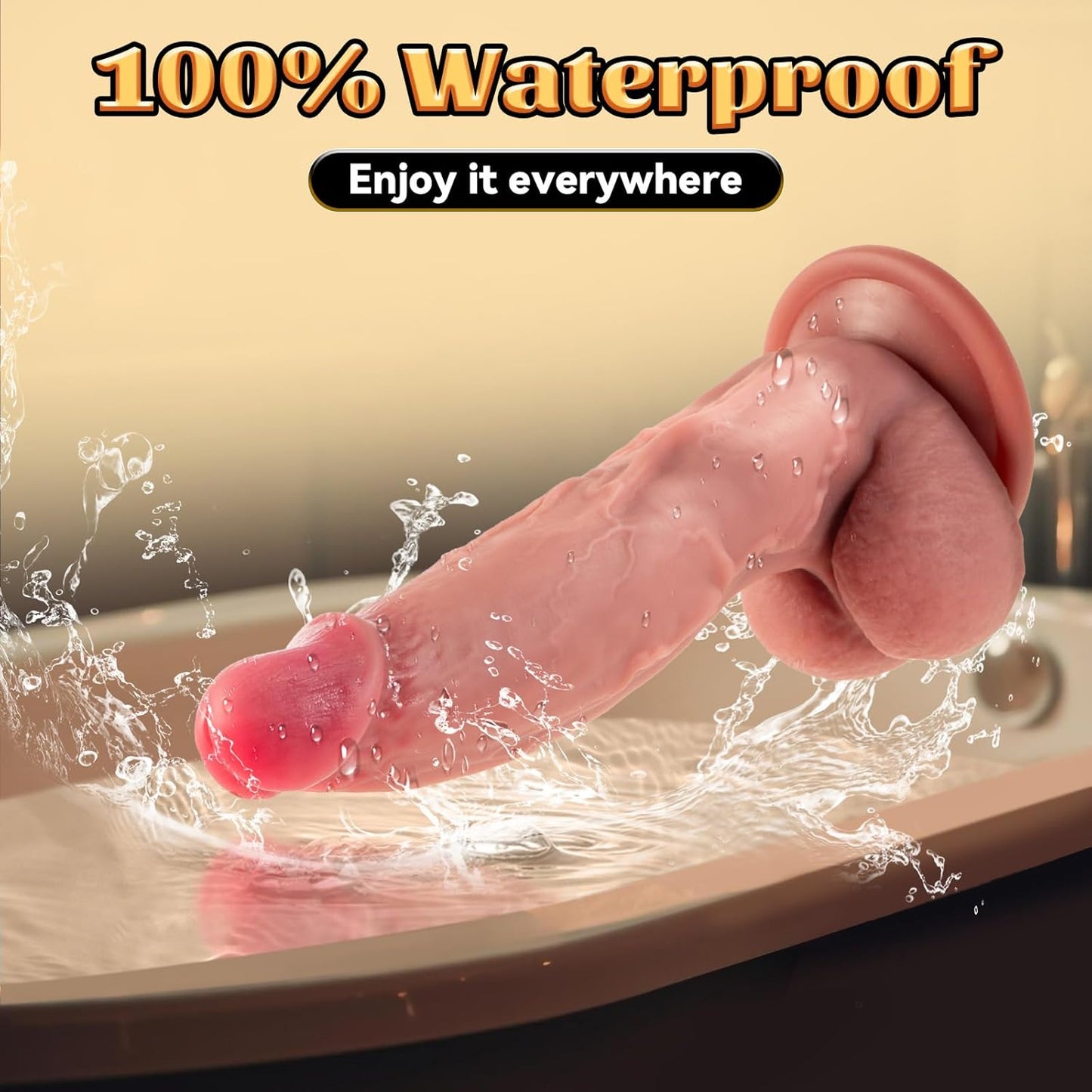 SEAFAS Realistic Silicone Dildo with Suction Cup 7.87 Inch