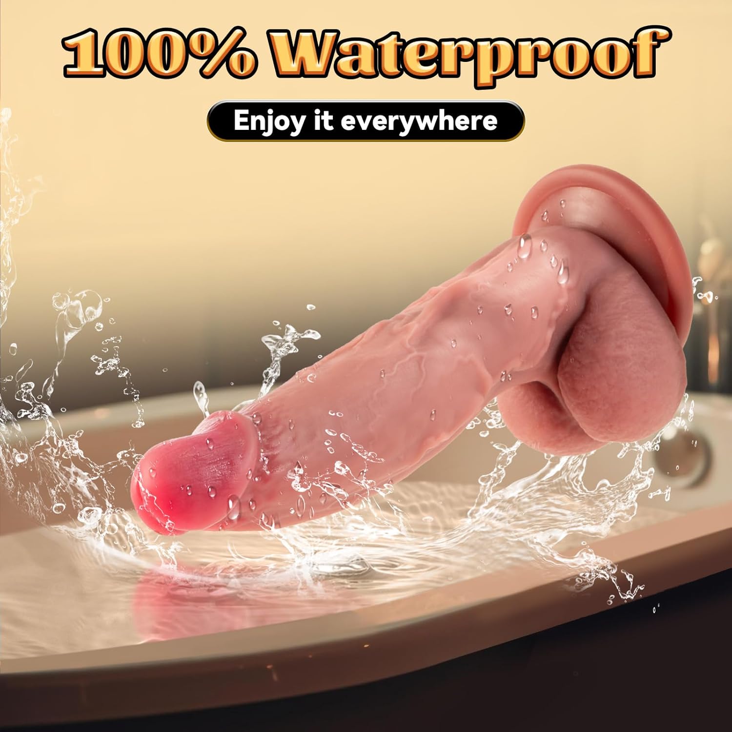SEAFAS Realistic Silicone Dildo with Suction Cup 7.87 Inch