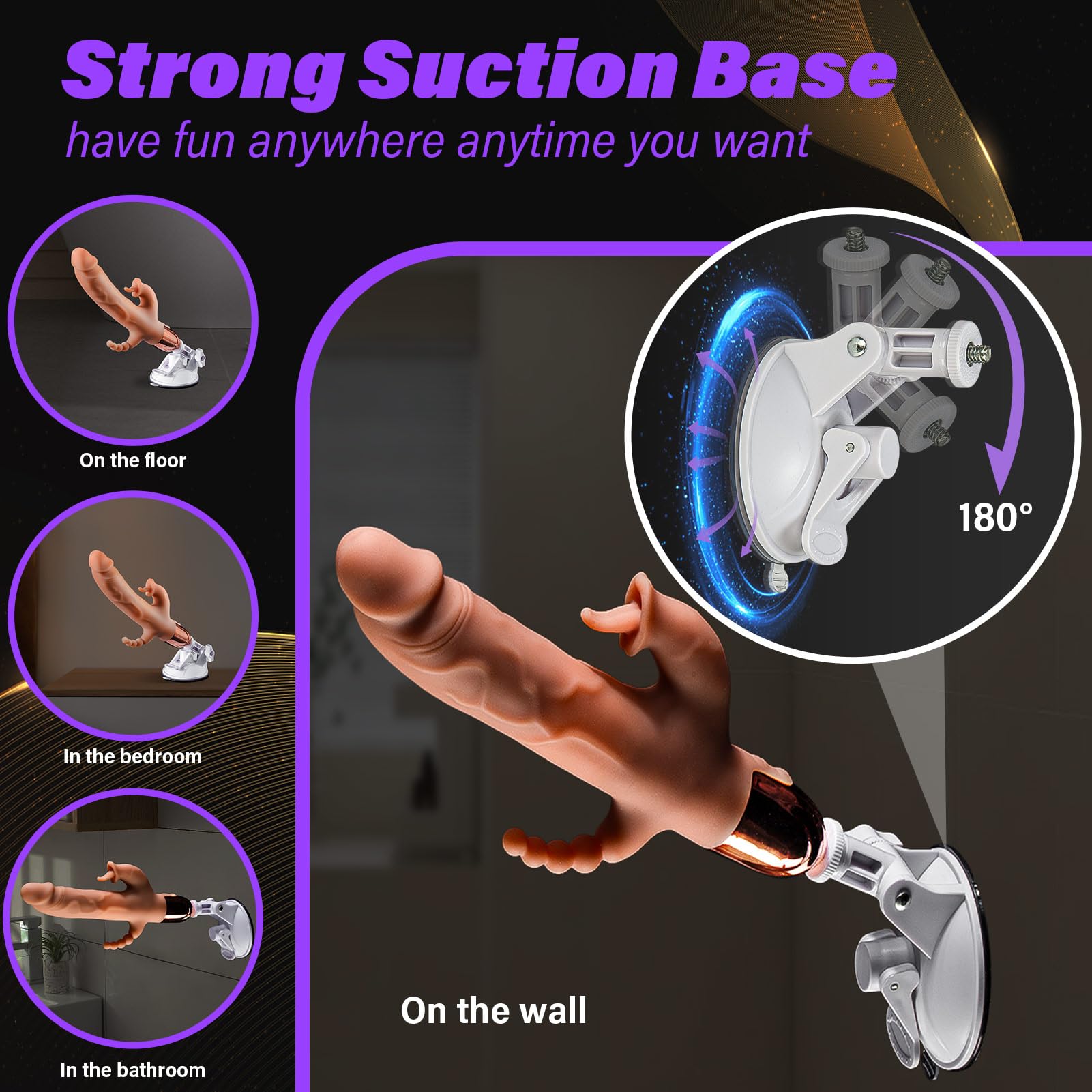 Sex Machine Thrusting Dildo Vibrator Sex Toys for Women, 3-in-1 Thrusting Vibrator for G Spot Clit Anal, 5 Vibrating 6 Thrusting Remote Control Detachable Suction Cup, Sex Toys - Machines & Devices