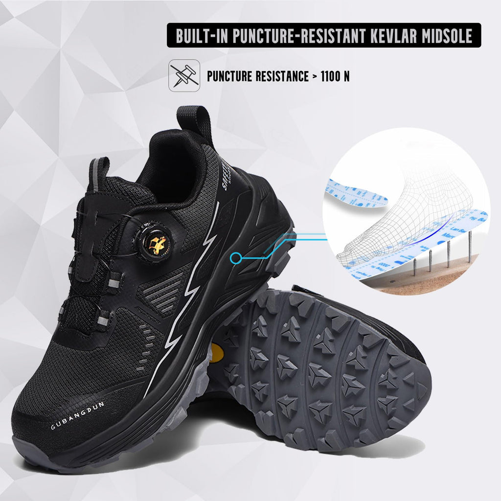 GUBANGDUN Steel Toe Shoes for Men Safety Composite Toe Sneakers Non Slip Breathable Work Shoes for Industrial Construction
