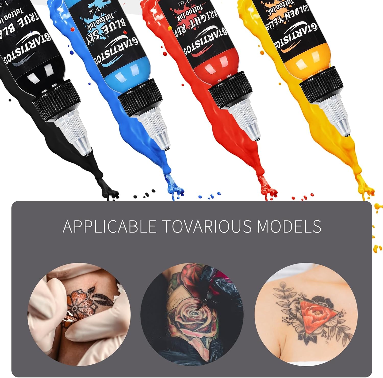 GTARTISTOO Professional Tattoo Ink Set 14 Colors 30ml Vegan Pigment