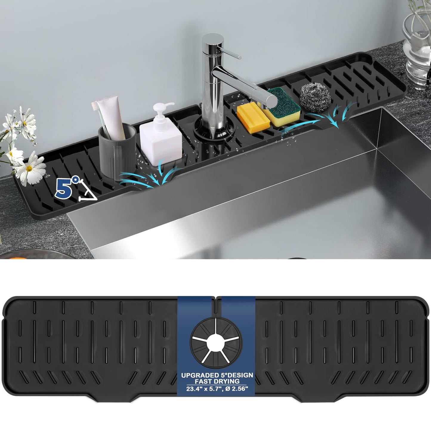 Drying Mats Cleaning Brushes Kitchen Gadgets Silicone Faucet Mat BABA1PHUI-919