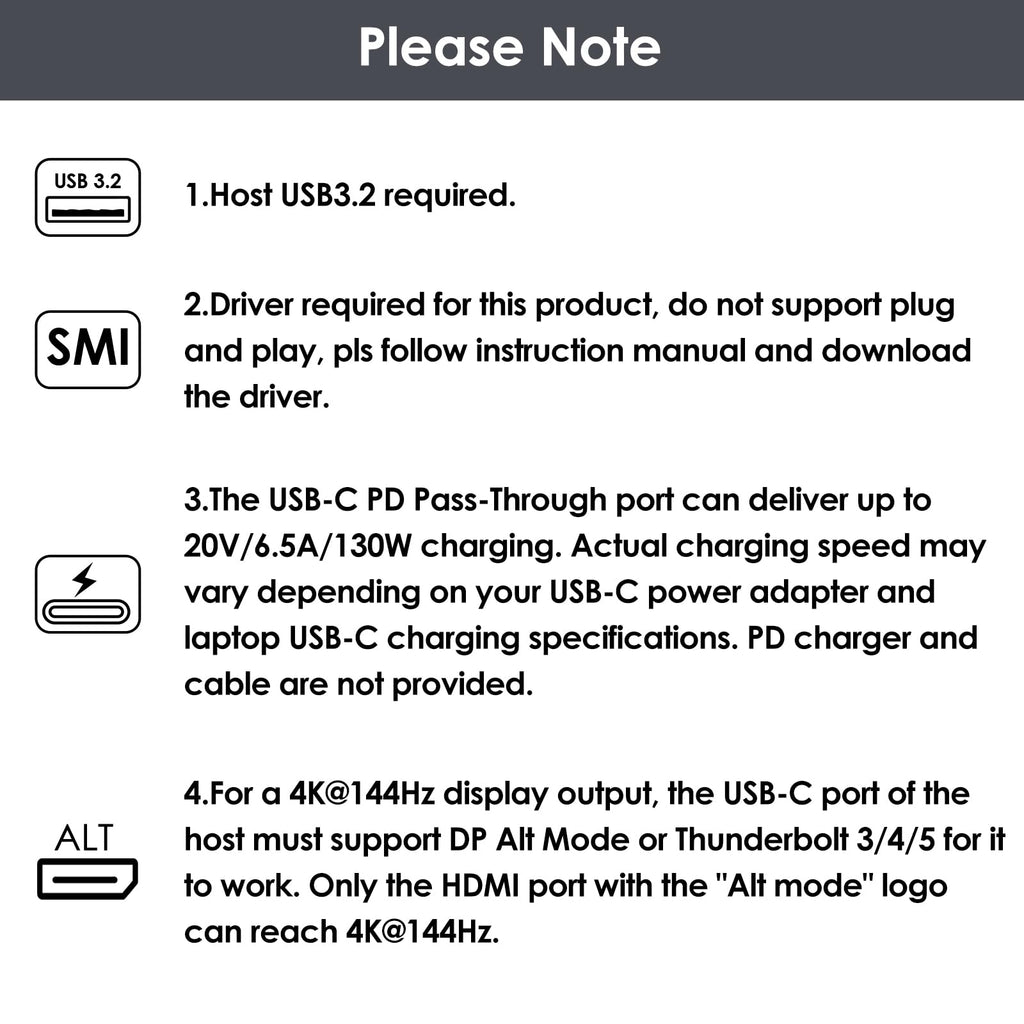 4 Monitor Docking Station, WAVLINK Quad Monitors Adapter for M1/M2/M3/M4/Macbook Neo macOS, 140W PD in, 4 HDMI, Quad 4K Output, SMI Driver & Host USB3.2 Gen 2 Required