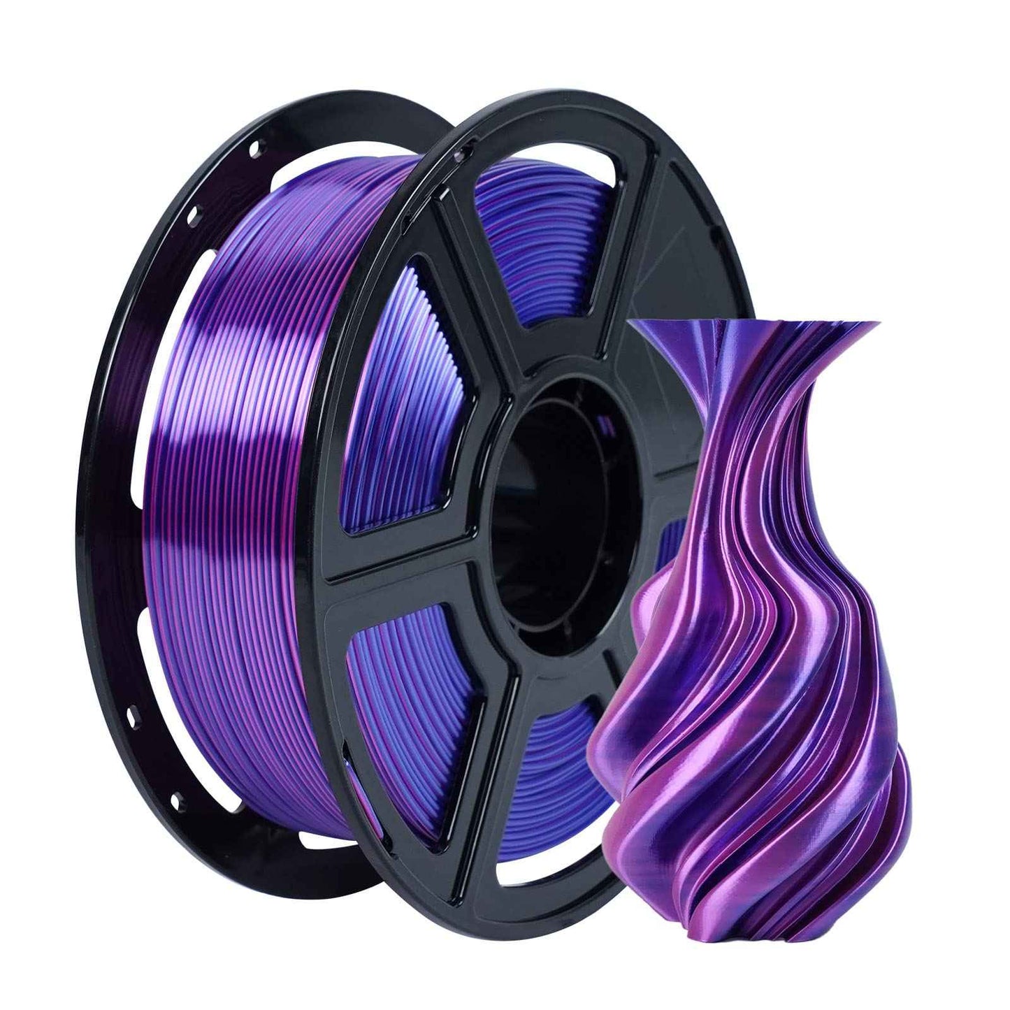 FLASHFORGE Silk PLA Filament 1.75mm, 3D Printer Filament 1kg (2.2lbs) Spool, Smooth and Silky Texture 3D Printing Filament, Dimensional Accuracy +/- 0.02mm