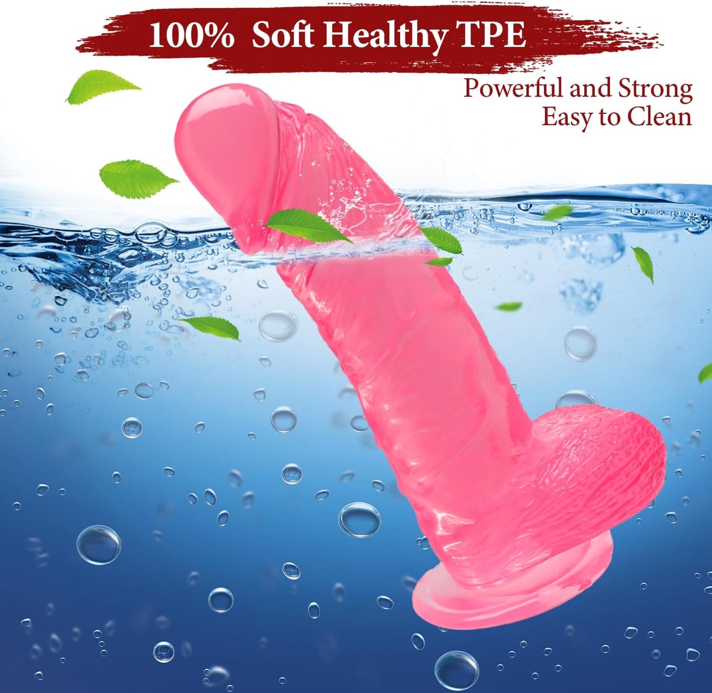 Veatrylove 10 Inch Realistic TPE Dildo with Suction Cup
