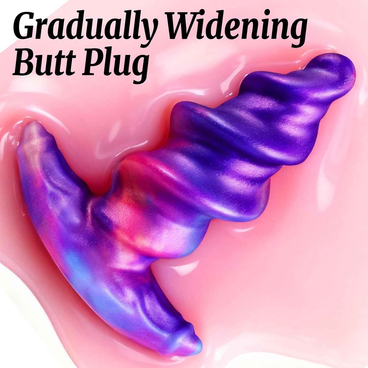 Anal Plug Wearable Screw-Shaped Butt Plug Silicone Anal Dilator Trainer Fantasy Prostate Massager G-spot Sex Toy for Couples Men Women Masturbation (S)