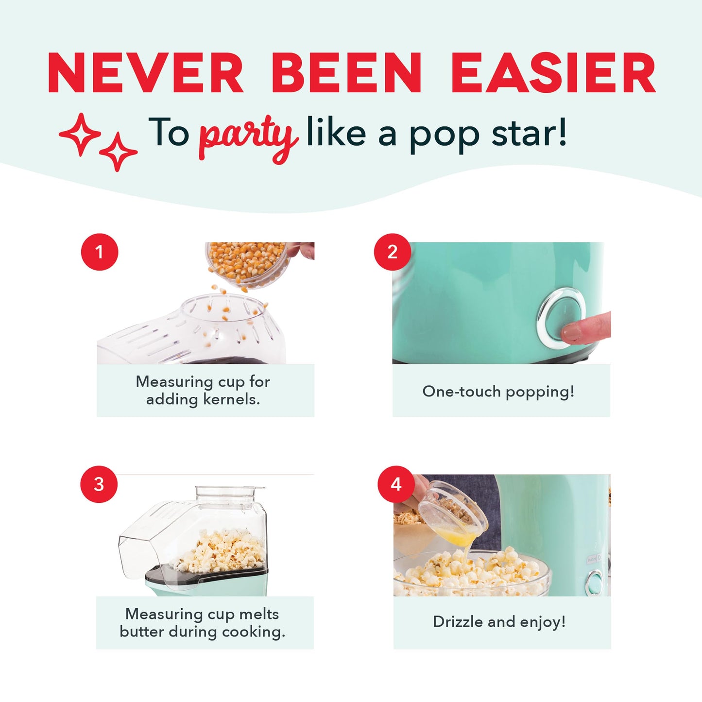 DASH Fresh Pop Popcorn Maker