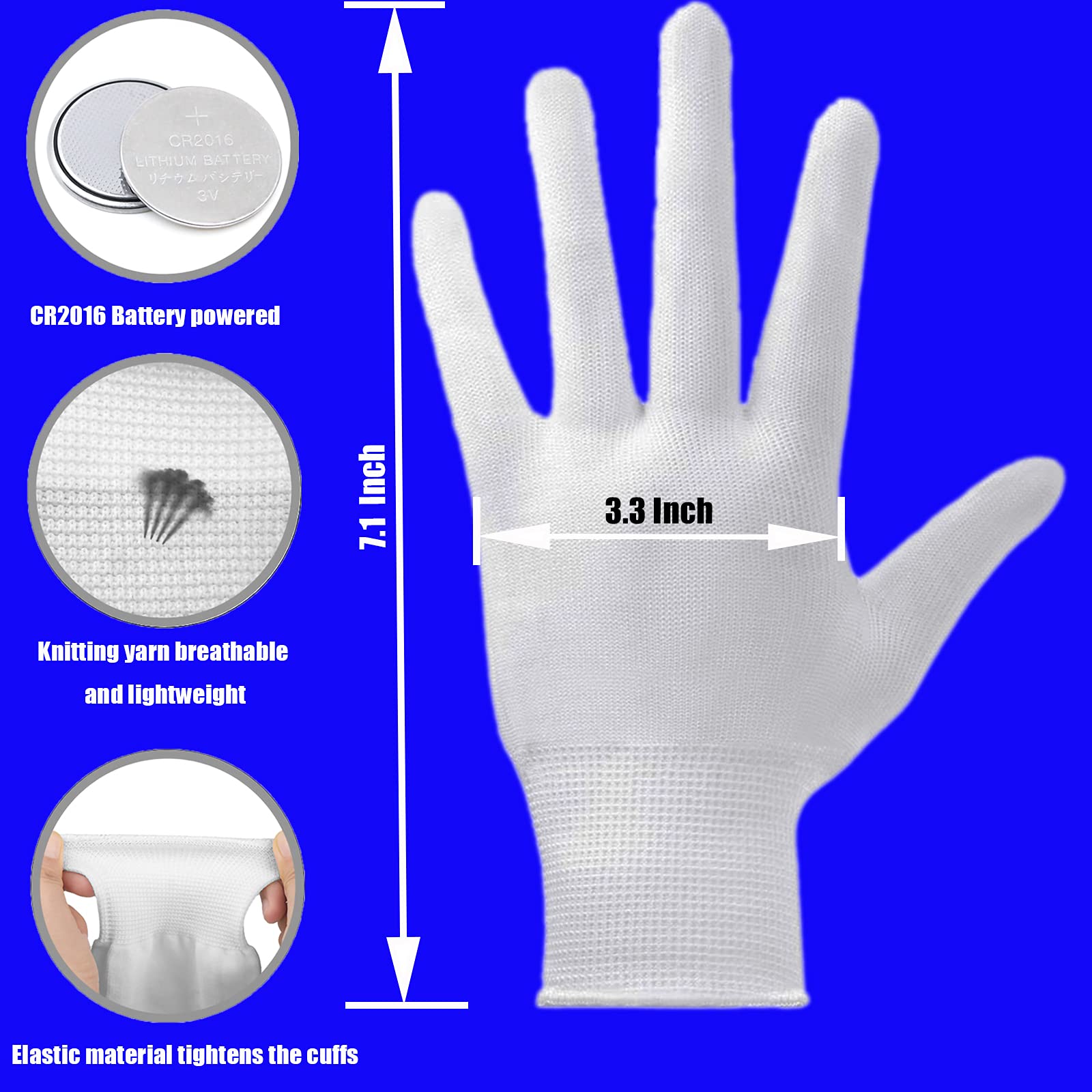 GLEDLOVES LED Gloves,LED Finger Gloves,LED Gloves for Kids,Toys for 3-12 Year Old Boys Girls,Lights Up Gloves 5 Color/6 Mode