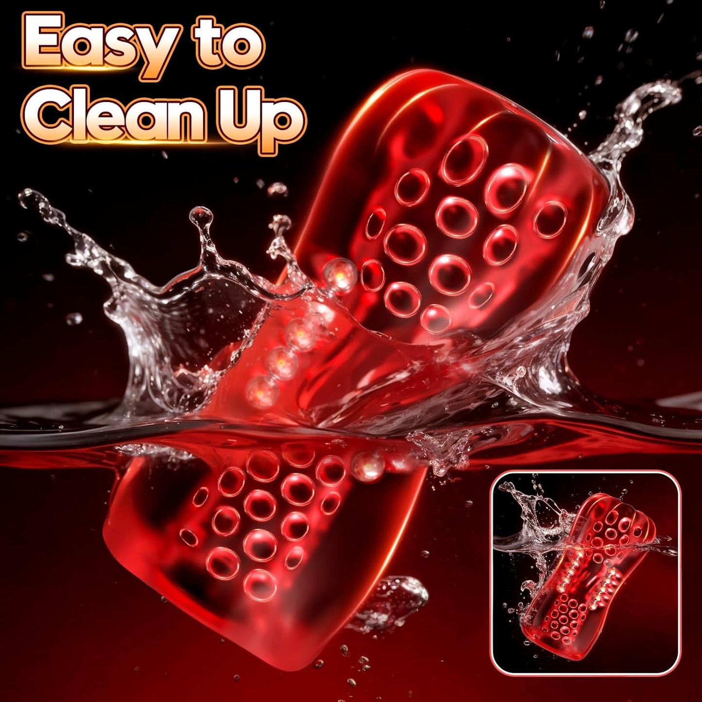 Male Masturbator Sex Toys, Yaluye Male Sex Toy Pocket Pussy, Male Masturbation with 20 Massage Steel Balls, 3D Realistic Texture Channel Penis Training Sex Toys for Men, Adult Sex Toys & Games (Red)