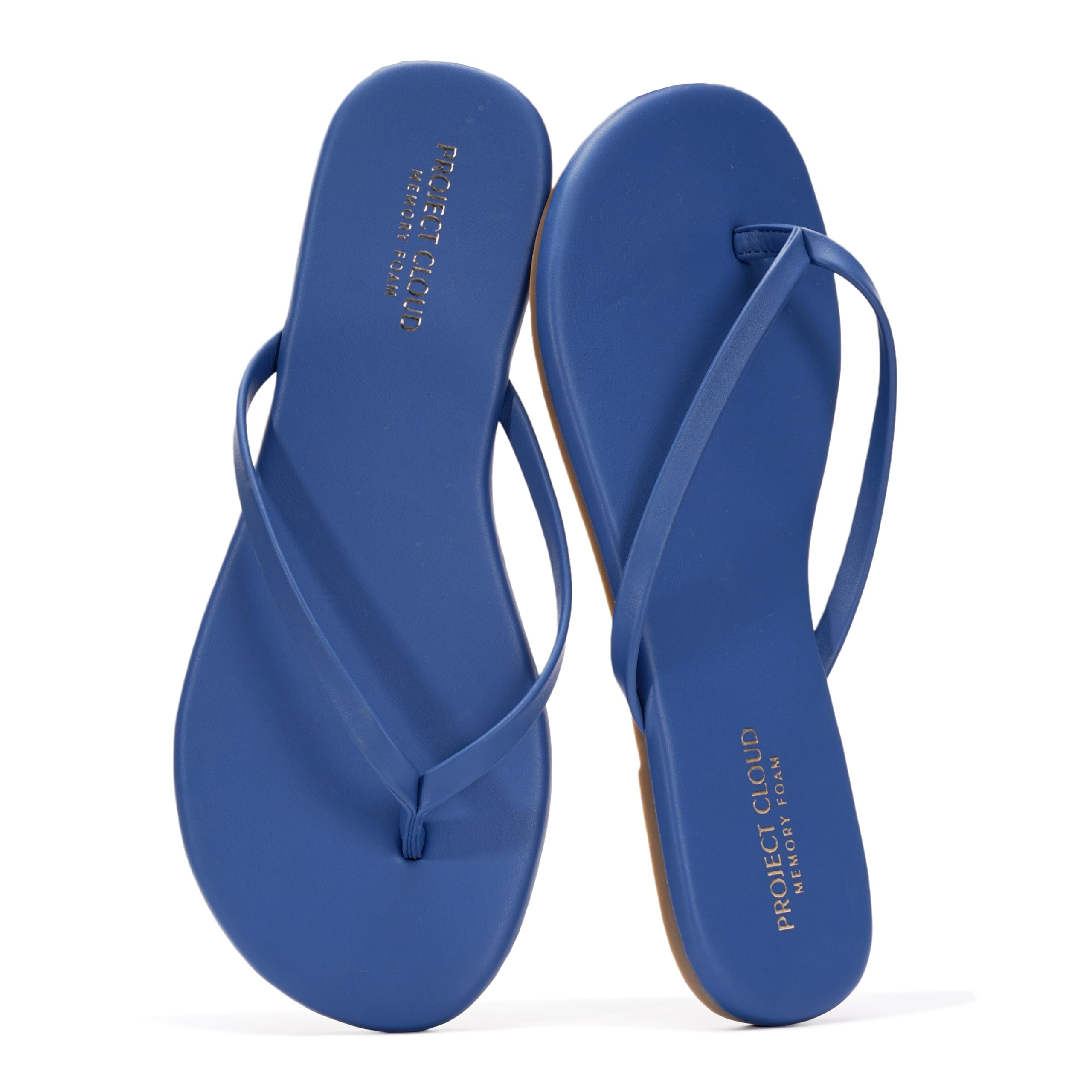 Project Cloud Flip Flops for Women Footwear- Lightweight and Memory Foam Insole Sandals for Women 2026 - Durable Non-Slip Beach Essentials Flats for Women Sandals (Foundations)