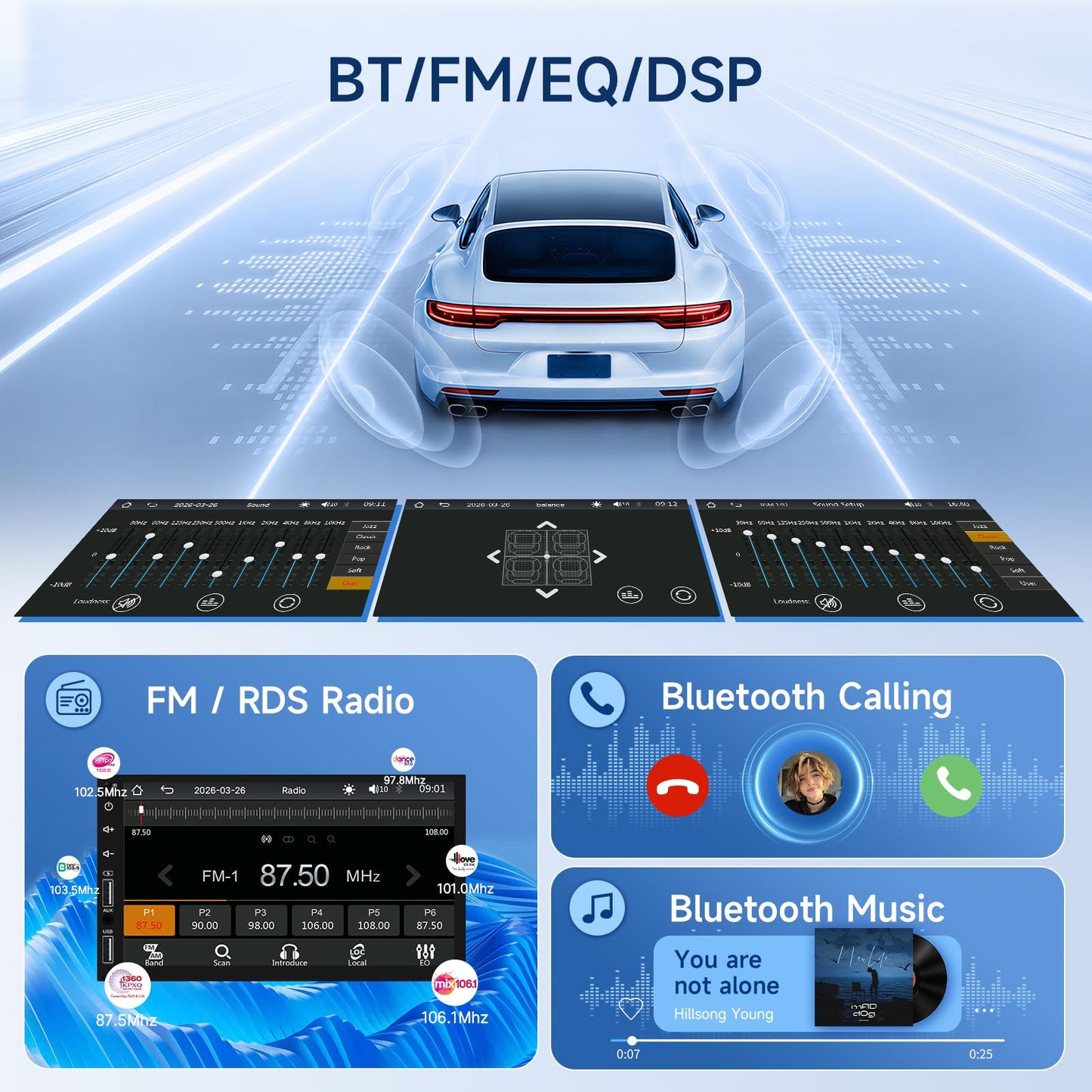 Double Din Car Stereo with Backup Camera,7 Inch,GPS Navigation,Driving Recorder,FM/USB/WiFi/APP/AUX/RCA,Touch Screen Bluetooth Car Radio…
