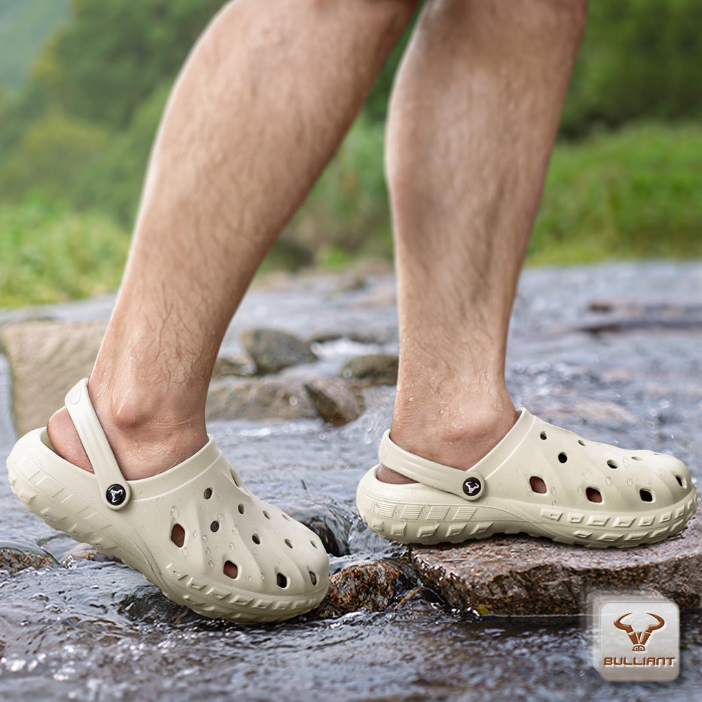 BULLIANT Men Clogs,Comfortable Mules Sandals for Men Women Cushioned Footbed Arch Support-EVA Ligthweight