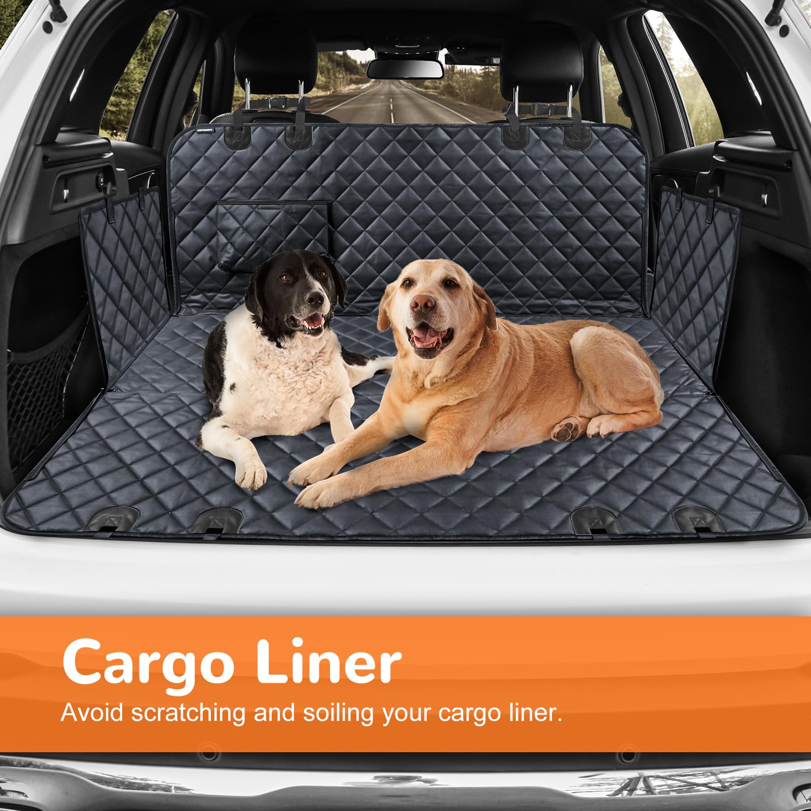 URPOWER Dog Car Seat Cover for Pets 100% Waterproof Seat Cover Hammock 600D Heavy Duty Scratch Proof Nonslip Durable Soft Back Seat Covers for Cars Trucks and SUVs