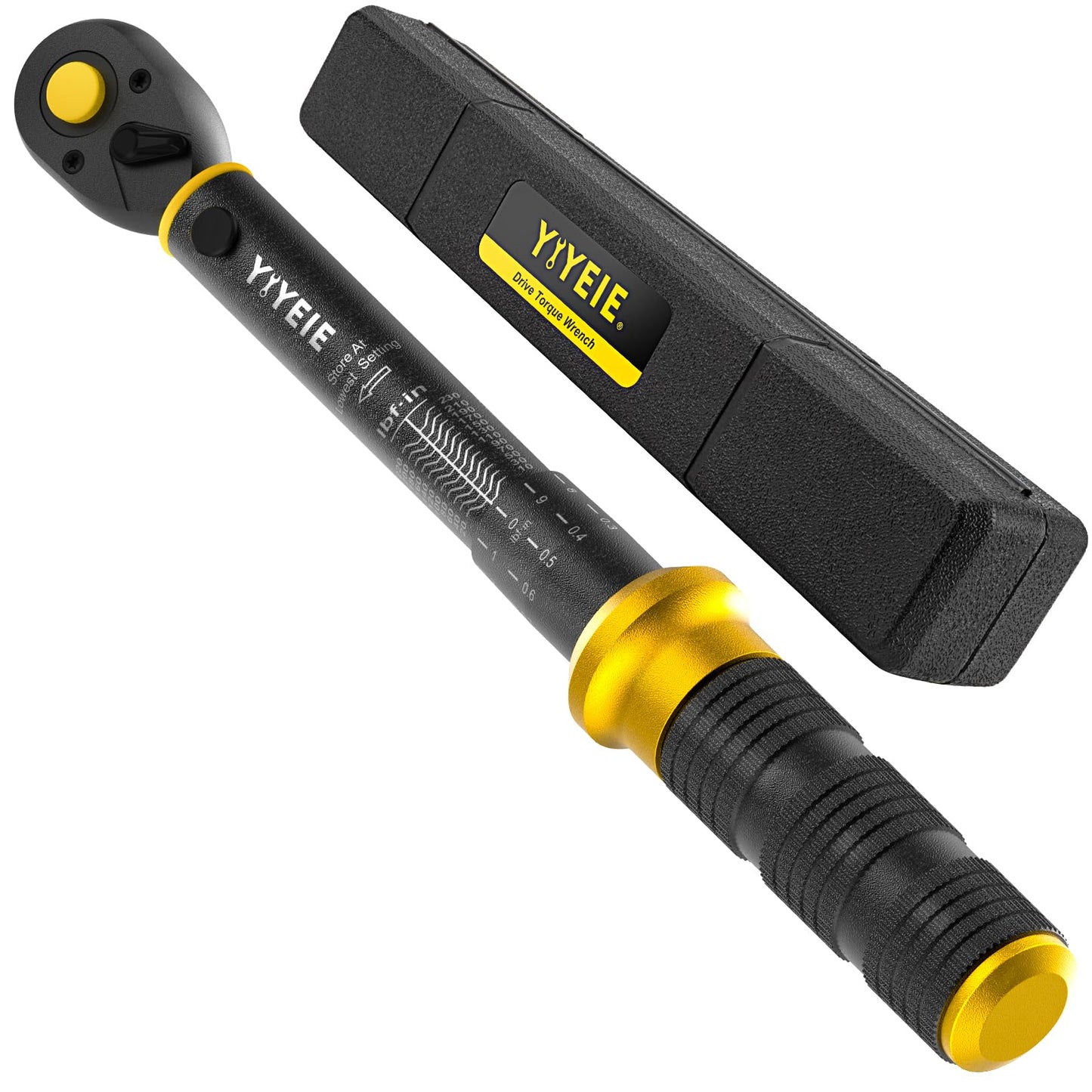 YIYEIE Master Torque Wrench Set with 1/4" 3/8" & 1/2" Drive Coverage with Dual-Scale