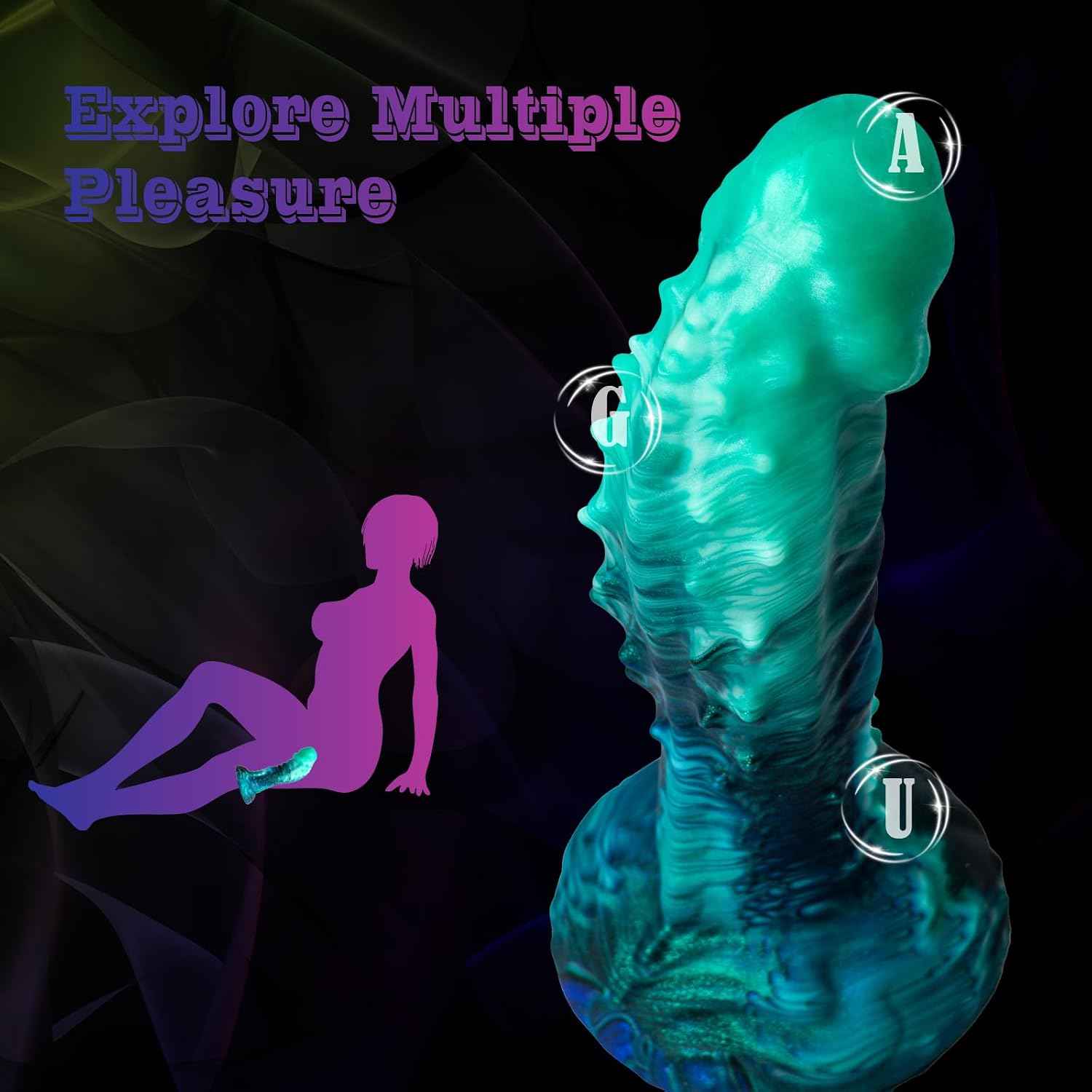 7.67 Inch Dragon Dildo - Monster Big Dildo for Women & Men, Fantasy Sex Toy with Suction Cup & Textured Shaft, Ultra-Realistic Silicone, G-Spot & Anal Play